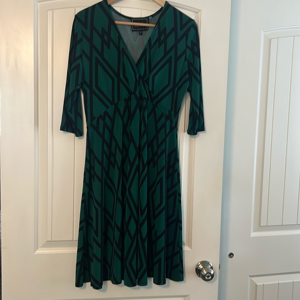 Leota Birds and Bees Jersey Below the Knee Dress Size Medium